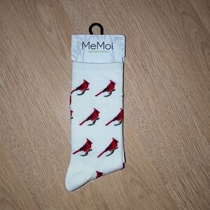 Memoi Cardinal Bamboo Blend Crew Sock Winter White Men 9-11 Women 4-11 New